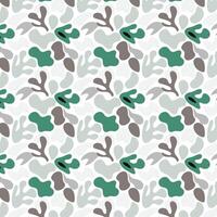 Organic Seamless Camouflage Pattern Featuring Abstract Leaf and Coral Shapes vector