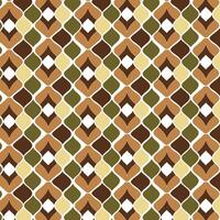 Elegant Geometric Pattern of Diamonds and Curves in Earthy Tones vector