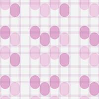 Intricate Pink Grid Design With Repetitive Circle Motif And Plaid Detailing vector
