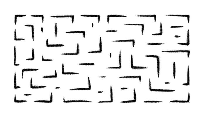 Hand drawn corner elements, rectangular frames by marker, text corners, quote frame, geometric pattern. Crayon marker lines, underlines, dots, frames, grunge texture, doodle sketch illustration