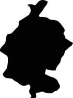 Dehgolan Iran silhouette map vector