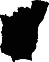 Dekemhare Eritrea silhouette map vector