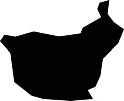 Dera Bugti Pakistan silhouette map vector