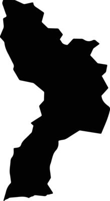 Derince Turkey silhouette map