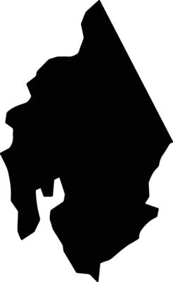 Despinoze Saint Lucia silhouette map