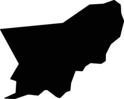 Deville Saint Lucia silhouette map vector