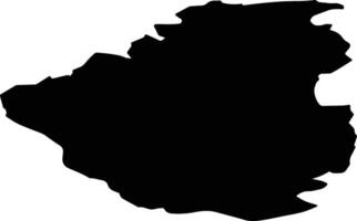 Differdange Luxembourg silhouette map vector