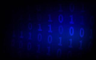 Blue binary code pattern digital data matrix technology computer number vector