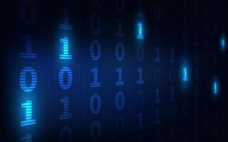Code digital technology blue abstract background data computer zero vector