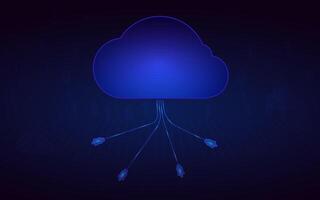 Cloud computing network connections data transfer connection technology internet vector