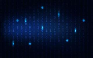 Digital binary code background data stream technology matrix cyberspace information vector