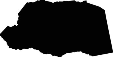 Dirico Angola silhouette map vector
