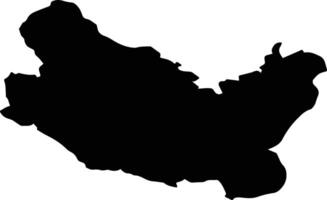 District of Kolice I Slovakia silhouette map vector