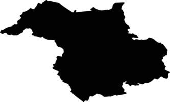 District of Myjava Slovakia silhouette map vector