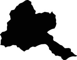 Doban Bhutan silhouette map vector