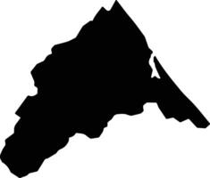 Dong Hoi Vietnam silhouette map vector