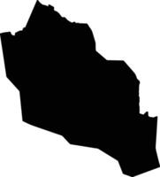Donga Mantung Cameroon silhouette map vector