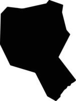 Dongou Congo silhouette map vector