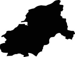 DOSTAT Romania silhouette map vector