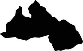 Dungmin Bhutan silhouette map vector