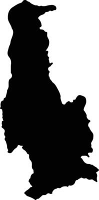 East Santo Vanuatu silhouette map