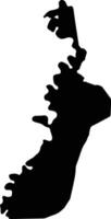 El Progreso Honduras silhouette map vector