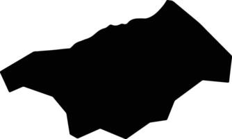 Eptakomi Cyprus silhouette map vector