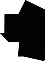 Fada Chad silhouette map vector