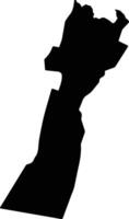 Faleata West Samoa silhouette map vector