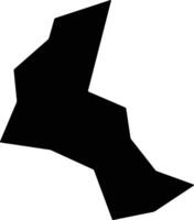 Fuyuanxian China silhouette map vector