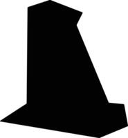 Gaolanxian China silhouette map vector
