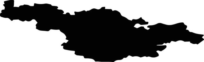 Gavrilov Yamsky District Russia silhouette map vector