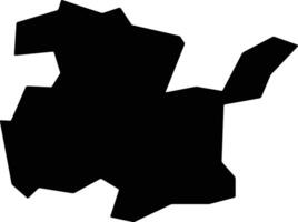 Gaya Nigeria silhouette map vector