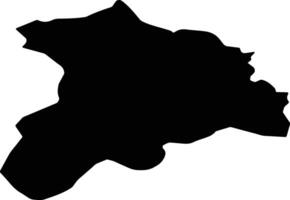 Gediz Merkez Turkey silhouette map vector