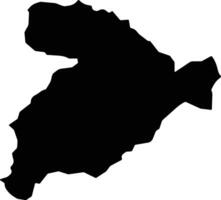 Goenkhatoe Bhutan silhouette map vector