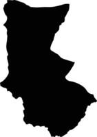 Gogne Eritrea silhouette map vector
