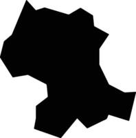 Gongju si South Korea silhouette map vector