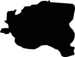 Gourma Rharous Mali silhouette map vector