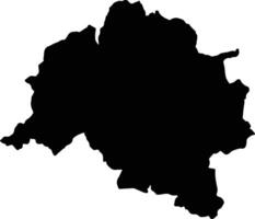 Guamote Ecuador silhouette map vector