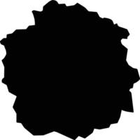 Guisa Cuba silhouette map vector