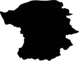 Guishan District Taiwan silhouette map vector