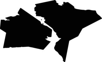 Guldborgsund Denmark silhouette map vector