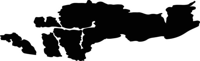 Gulen nor Norway silhouette map vector