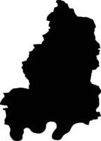 GURASADA Romania silhouette map vector