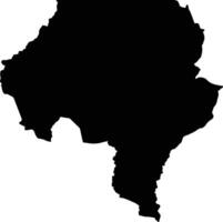 Gurue Mozambique silhouette map vector