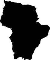 Guruve Zimbabwe silhouette map vector