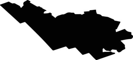 Guryevsky District Russia silhouette map vector