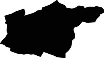 Gurziwan Afghanistan silhouette map vector