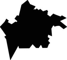 Gweru Urban Zimbabwe silhouette map vector