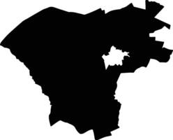 Gweru Zimbabwe silhouette map vector